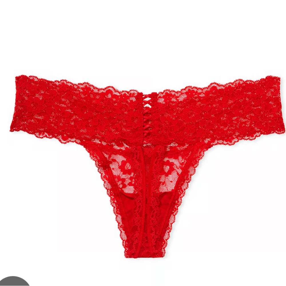 💋Victoria's Secret Red Lace thong